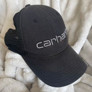 Basic Black Carhartt Hat Adjustable Strap on Back